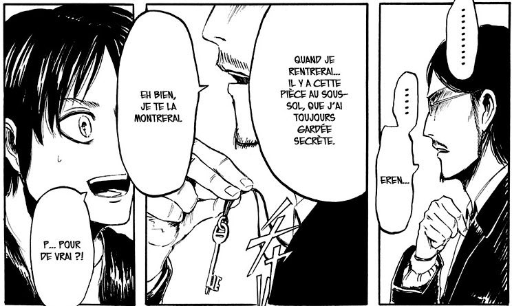 Takatsuki9_'s tweet photo. Le foreshadowing le plus incroyable de SNK : 

Chapitre 1 : Grisha montre la clé en regardant autre part que dans la direction du Eren petit 

11 ans plus tard : Grisha regardait dans la direction du Eren adulte 

Tout était calculé depuis 2009. https://t.co/F4JhEkBHJE