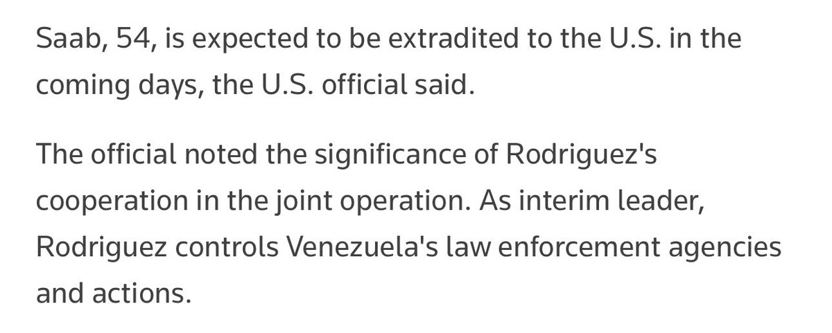 OrlvndoA's tweet photo. #AHORA | Un oficial de EEUU le dice a Reuters:

Alex Saab será extraditado a Estados Unidos en los próximos días. Esto se logra gracias a la cooperación de Delcy Rodríguez. https://t.co/LJxdkK0XJ2
