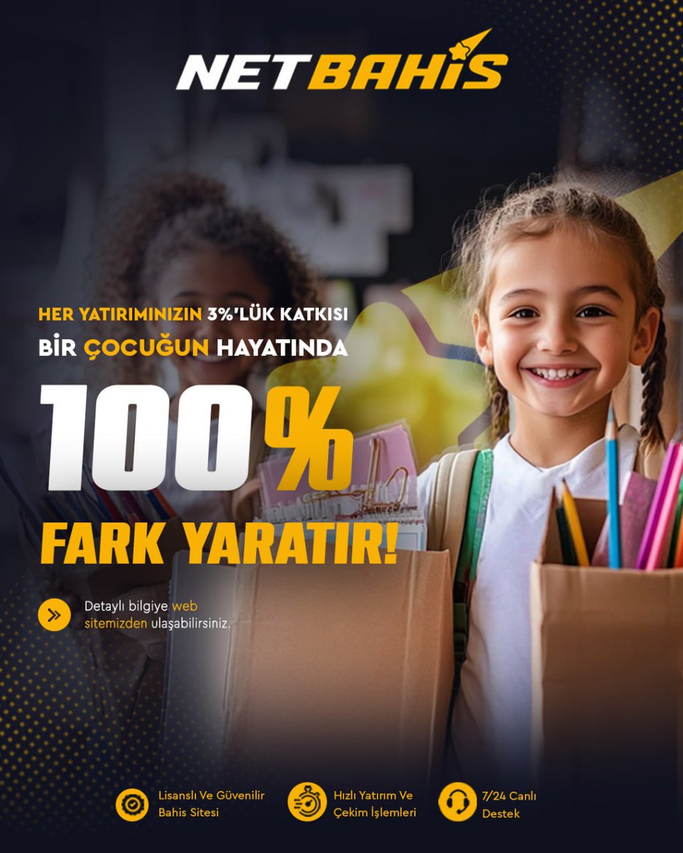 NetbahisResmi's tweet photo. 😎Yatırımınızın %3’ü, bir kız çocuğunun eğitimine destek olsun.🥰

🫶Ufak bir dokunuş, geleceğe uzanan büyük bir adıma dönüşsün.❤️‍🔥

🌹Sizin katkınız, %100 fark yaratsın.🌹

Güncel giriş adresimiz :  https://t.co/YHZpYgqeQS

#netbahis #netbet #netbahisgiris #netbahisyeni https://t.co/UAho0mGPVd