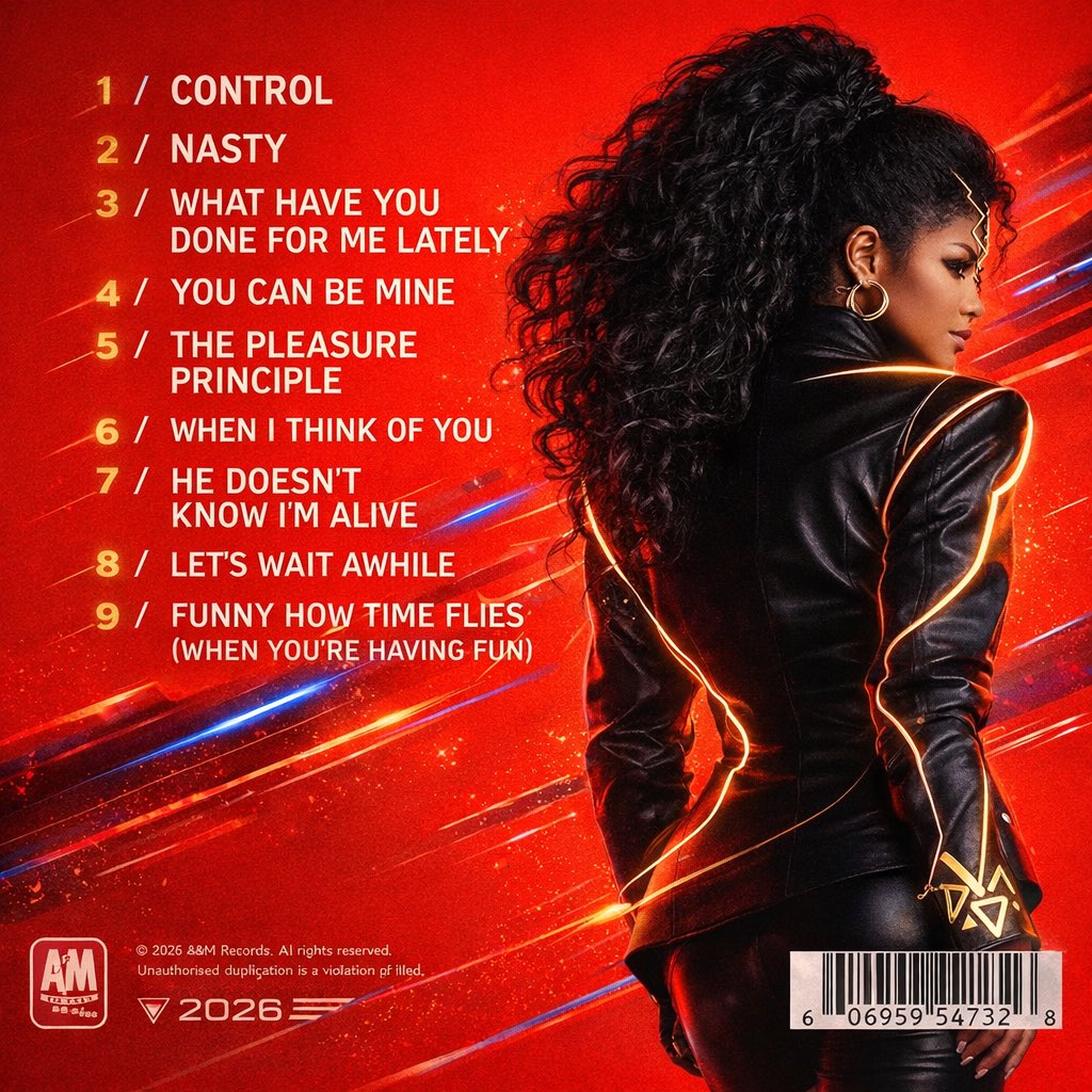 JanetJacksonUK's tweet photo. Reimagining the cover If ‘Control’ was released today! Celebrating 40 years of the game changing album! @JanetJackson @flytetymejam @flytetymelewis What a trio! What a collection! THE soundtrack to so many lives! #janetjackson #control40 @thatgrapejuice @billboard #janetcontrol https://t.co/p4rcKnDzVl