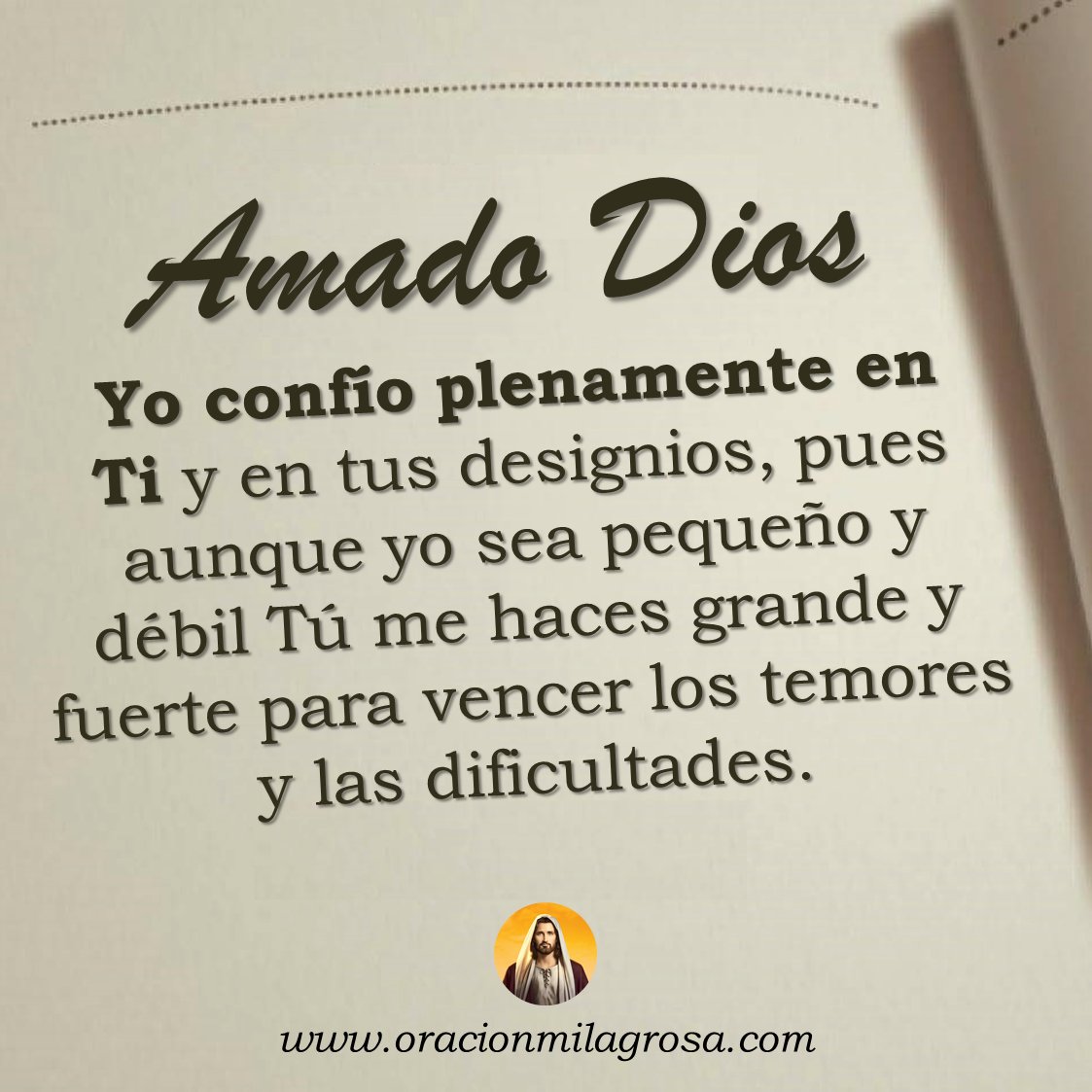 ORACIÓN A DIOS PARA ABRIR CAMINOS DE BIENESTAR Y ABUNDANCIA: Haz esta oración para pedirle a DIOS que sea guiando tus pasos y derribando aquellos obstáculos que hay en tu camino y te impiden avanzar; Dios te ama y Él te ayudará.

Haz esta oración en: oracionmilagrosa.com/2018/12/bienes… ✨
