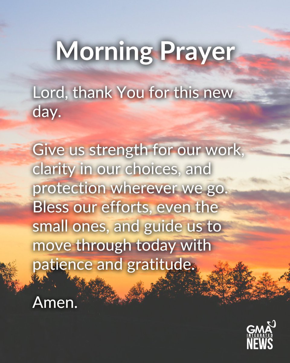 gmanews's tweet photo. Lord, bless our work today so that it may do good to others. Amen. 🙏🏻 https://t.co/jLxcfDznFM