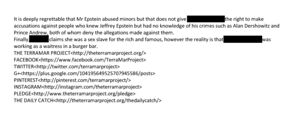 MeidasTouch's tweet image. Wow: This appears to be a draft statement written by Ghislaine Maxwell in which she addresses allegations made against her and former Prince Andrew by Virginia Giuffre. Maxwell appears to confirm that the photo is real and admits that Epstein committed crimes—contradicting her…