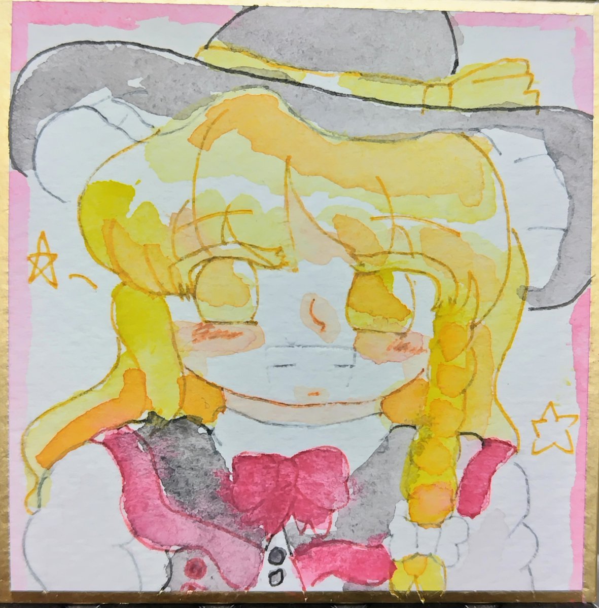 水彩豆色紙シリーズ 霧雨魔理沙/東方Project 魔理沙です！ かっこいい