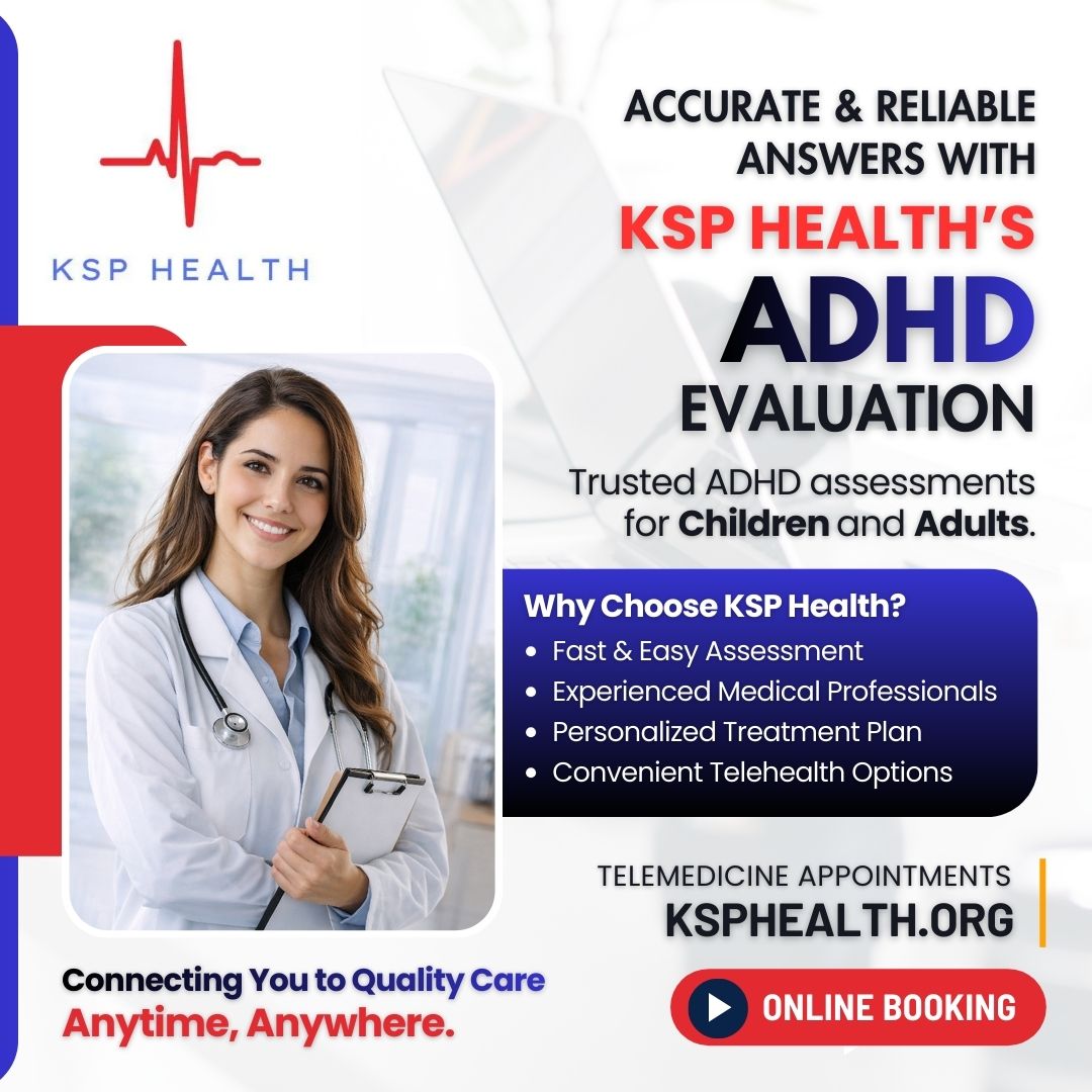 KSPHealth's tweet photo. ADHD Evaluation Made Simple | KSP Health
Fast, reliable ADHD assessments for children and adults.

Online Appointment:
📷 (316) 516-2853 | 📷 https://t.co/75G6x29SyS
https://t.co/6wV4lv5MUH

#ADHD #MentalHealthCare #TelemedicineDoctor #KSPHealth #OnlineDoctor #ADHDTreatment https://t.co/fljFEezjBU