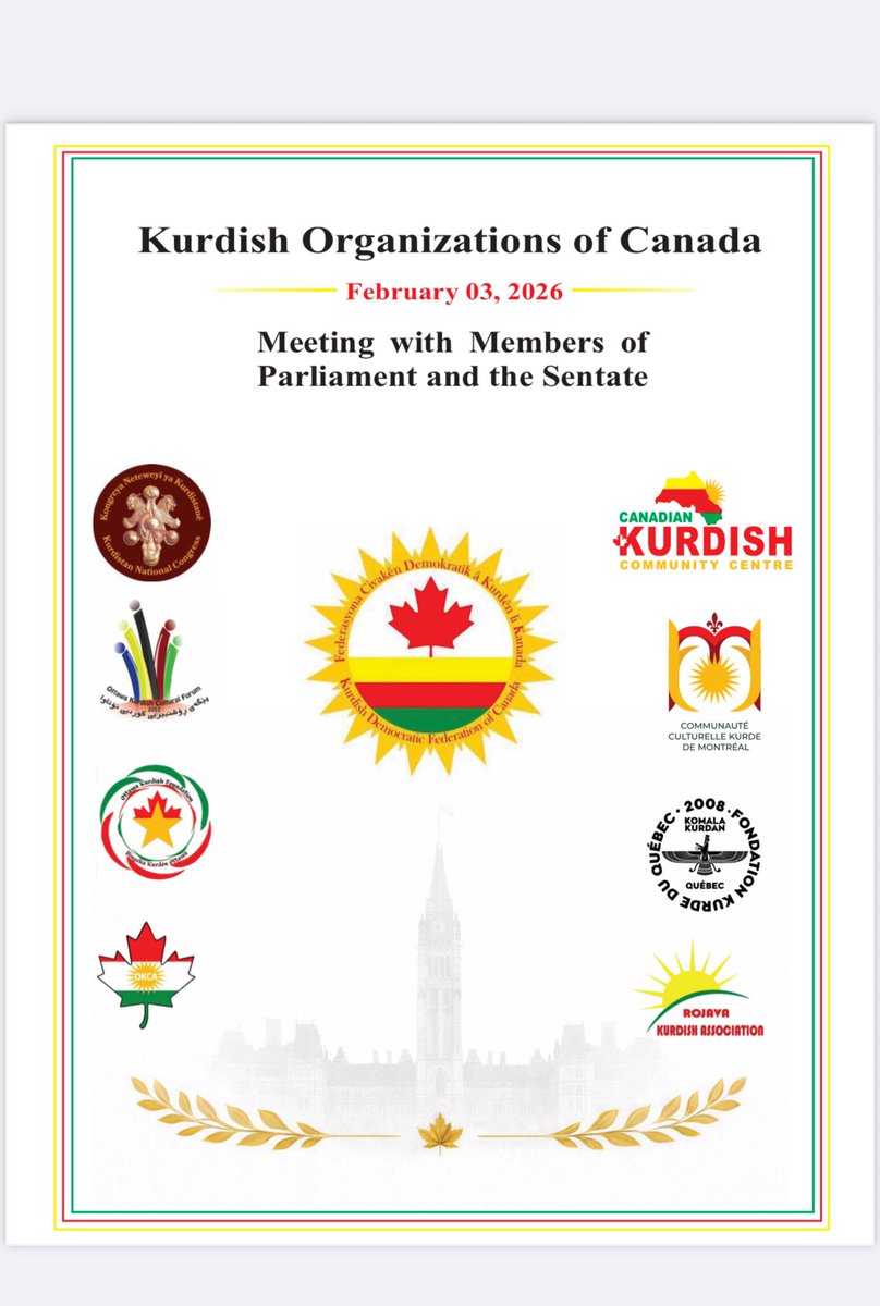 With the DKFC and Kurdish institutions nationwide, we held a key meeting at the #Canadian Parliament with the Friends of Kurdistan Group. Discussions focused on the latest developments in #Rojava and #Rojhelat and the urgent challenges facing the Kurdish people.
