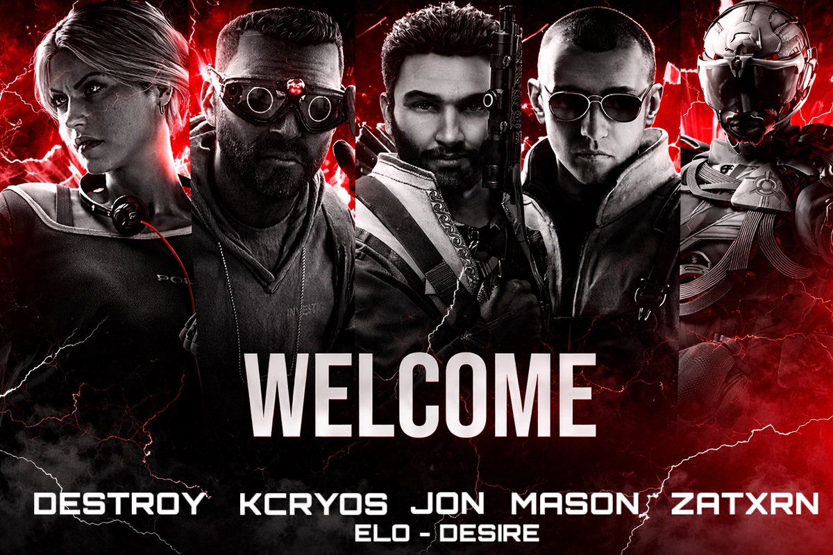 prayofficial_'s tweet photo. Welcome our newest additions to Rainbow Six Siege !! Let’s get the ball rolling with our first console team 🚀 #prayforthem 

Destroy, Kcryos, Jon, Mason, Zatxrn, Elo &amp; Desire !!! https://t.co/QC8PgmCTVt