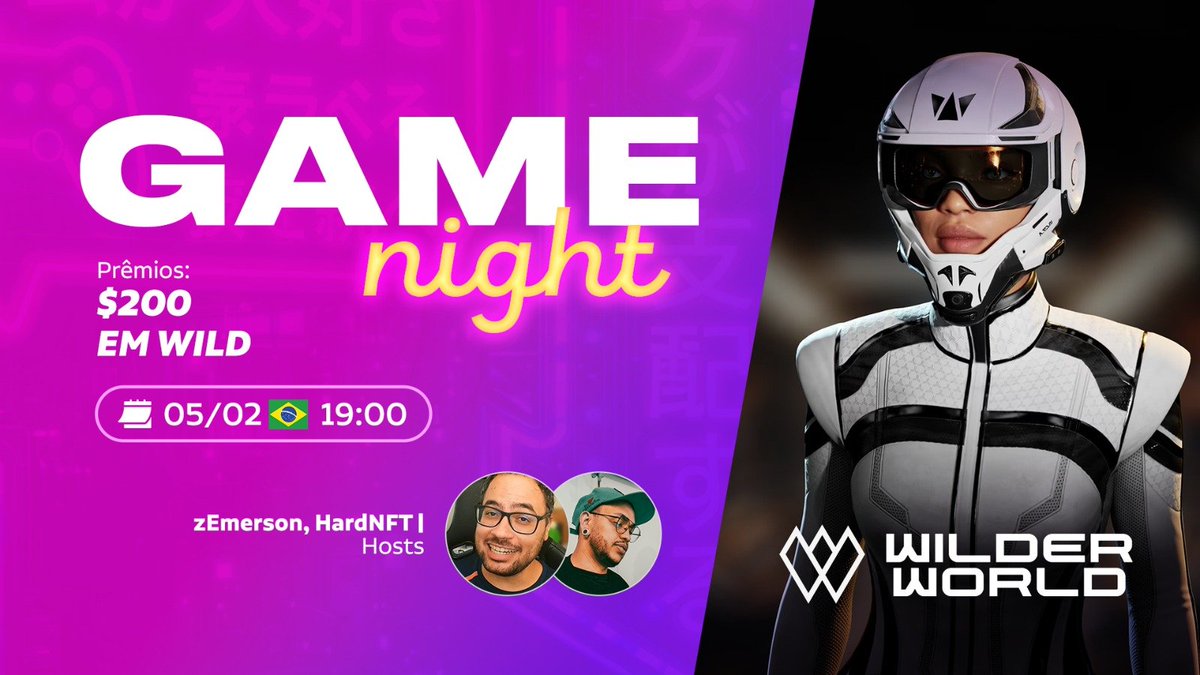 AMANHÃ TEM GAME NIGHT DE <a href="/WilderWorld/">Wilder World</a>

Valendo $200 (~R$1.045) em $WILD 💰

Segue o passo a passo de como participar e levar uma parte dessa premiação! ⤵️