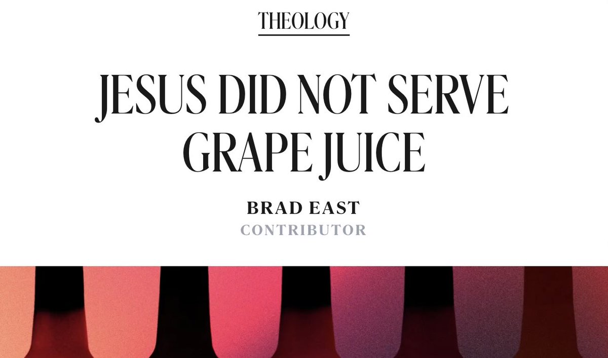 JPHowardSr's tweet photo. This is almost certainly the only CT article I’ve ever shared, and may be my only in the future: but this is a good read. 

“Jesus instituted both unleavened bread and wine on purpose—that is to say, with purpose.” https://t.co/tMYz3kKkS5