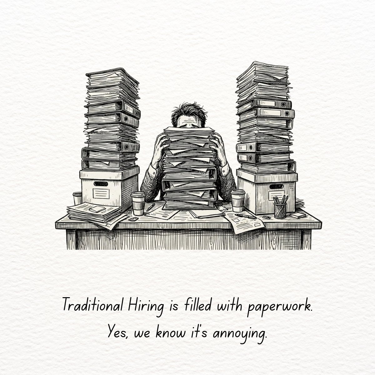 TechArmyLLC's tweet photo. Hiring often means stacks of paperwork.

Approvals, documentation, and reviews can slow everything down. https://t.co/RGYgs5KjAF