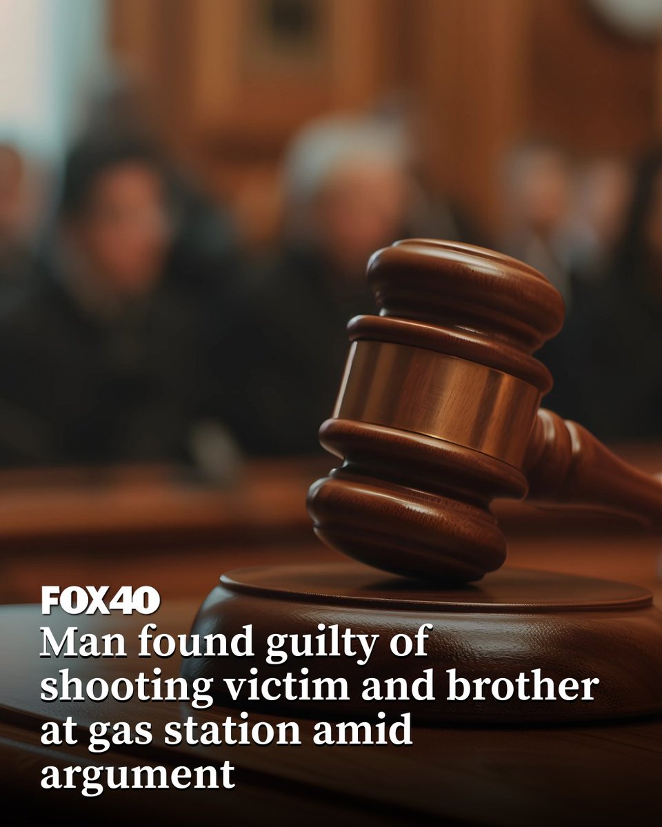 FOX40's tweet image. A man was convicted of second-degree murder and attempted voluntary manslaughter for a shooting at a 2023 Sacramento gas station.

fox40.com/news/local-new…