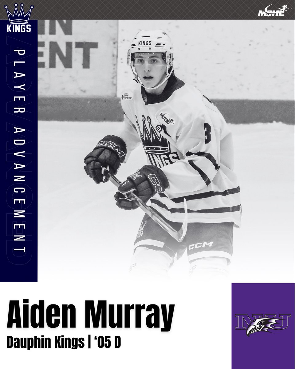 #PlayerAdvancement | Congratulations to <a href="/dauphinkings/">Dauphin Kings</a> D Aiden Murray (‘05) who has committed to play ACHA at <a href="/Niagara_M1/">Niagara Hockey</a> 📸 <a href="/Pederson_Photo/">Todd Pederson</a> 

#MJHLHockey #PlayHereGoAnywhere
