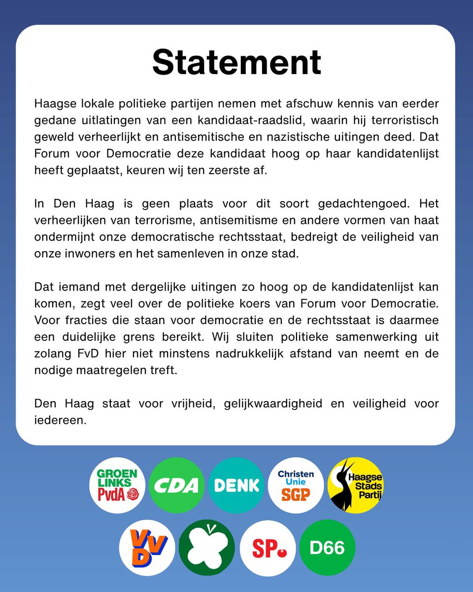 laevbb's tweet photo. @CIDI_nieuws Groot deel van de Haagse raad reageert met statement: https://t.co/NdMpQ9yQbQ