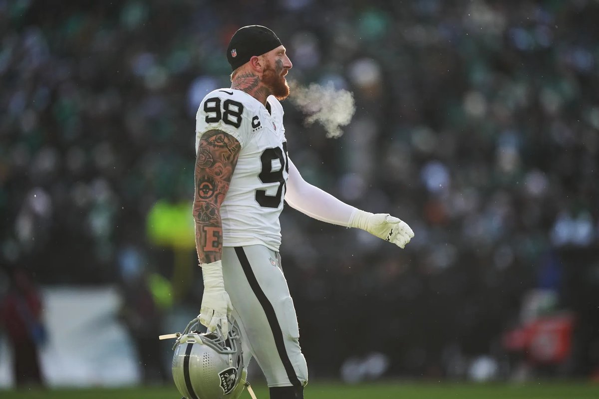 uSTADIUM's tweet photo. According to @JayGlazer, Maxx Crosby’s time with the Raiders is done and he could be traded before the draft.

Glazer says the return will be more than what the Packers gave up for Micah Parsons (Kenny Clark and two first round picks). https://t.co/nsSsQOOKwF