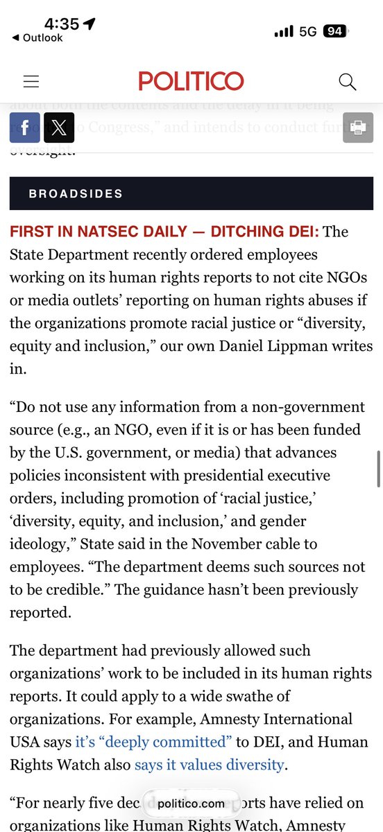 SCOOP: The State Dept. recently ordered employees working on its human rights reports to not cite NG