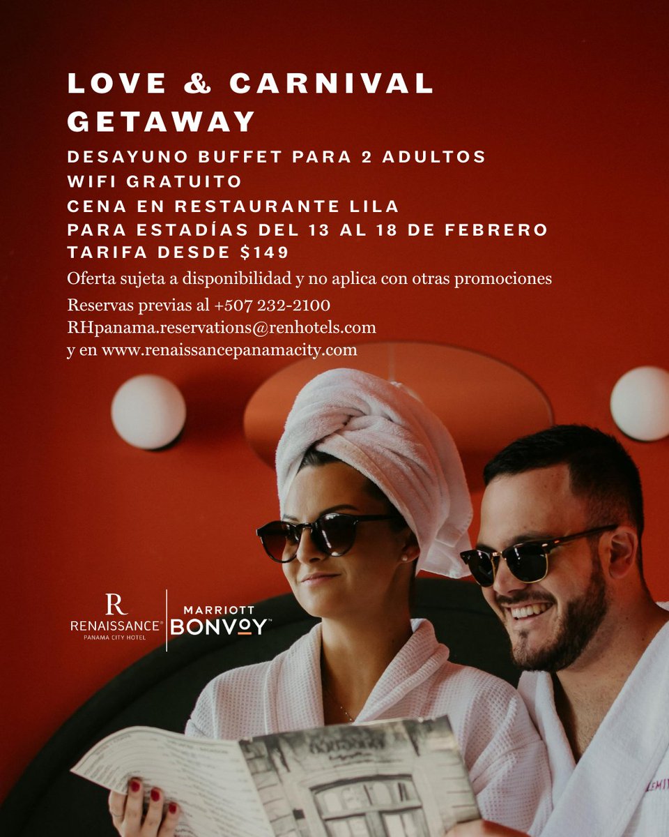 RenPanamaHotel's tweet photo. No elijas entre celebrar o enamorarte.
Descubre ambos.
Carnavales + San Valentín, a nuestra manera https://t.co/Y9rPo2XaTp