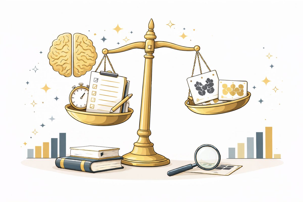 pamki's tweet photo. 1) Voy a decir algo que a veces incomoda en evaluación psicológica:

➡️no todas las pruebas tienen el mismo estatus científico.

Y sí: las pruebas proyectivas no son realmente contrastables.

En clínica puede discutirse.
En forense, es crítico. 🧠⚖️ https://t.co/Sc4TdhenCG