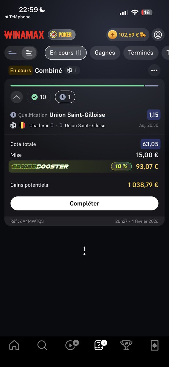 trauqoh's tweet photo. @WinamaxSport je comprends pas pourquoi je n’ai pas de cash out ? https://t.co/Cu33aH9htz