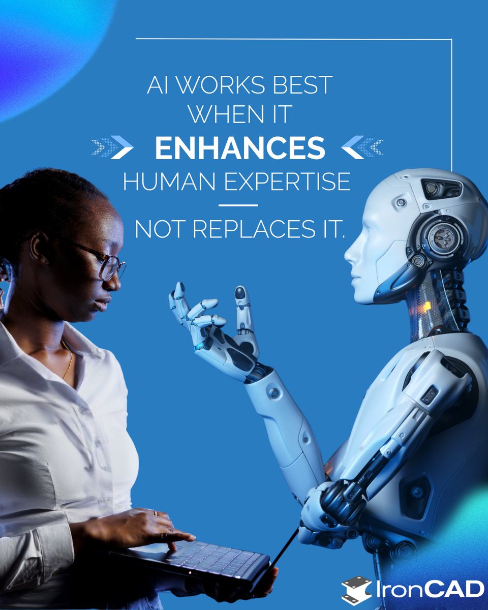 AI works best when it enhances human expertise - not replaces it. IronCAD’s approach to AI keeps engineers firmly in control while removing barriers to productivity.

That’s intelligent design.

#AI #Innovation #IronCAD