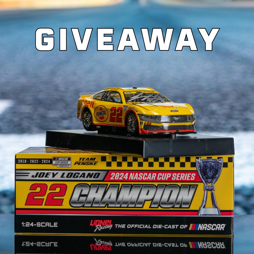🏁 GIVEAWAY TIME! 🏁 <a href="/joeylogano/">Joey Logano</a> Signed Die-Cast 🔥🏎️
Want it? Here’s how to enter 👇
✅ Like this post &amp; follow
🔁 Repost
💬 Comment “Logano”
📲 BONUS: Share this post to your story!

🏎️ NASCAR fans — don’t miss our LIVE NASCAR SHOW
📅 2/5 ⏰ 5:00–7:30 PM EST
🏁 Winner announced