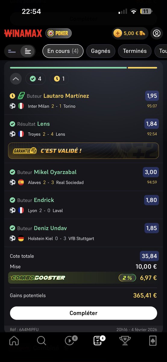 Plus jamais je parie avant les compos
