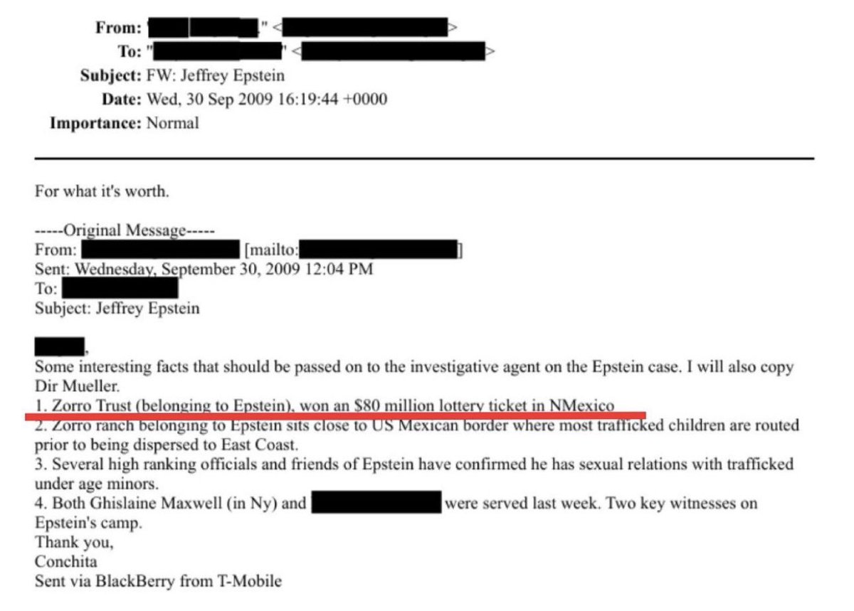 Bee11201120's tweet image. Epstein won an $80 million jackpot in New Mexico? Come on. The entire system is corrupted to its core. Any patience I had left for the mainstream media &amp;amp; new media sweeping this under the rug is gone. It’s people with eyes vs the blind or corrupted. 

#Epstein #EpsteinCoverUp