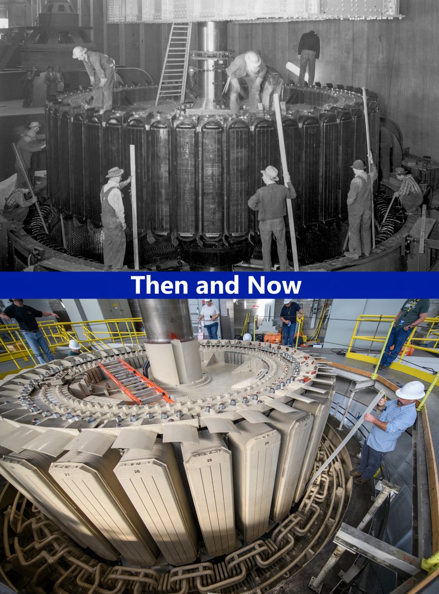 Safety then and now at Shasta Powerplant

In 1944, a massive rotor was lowered into place for the first time in Unit 4 at the Shasta Powerplant, marking a key moment in the facility’s history.

Today, those machines are still in operation. Modern personal protective equipment and