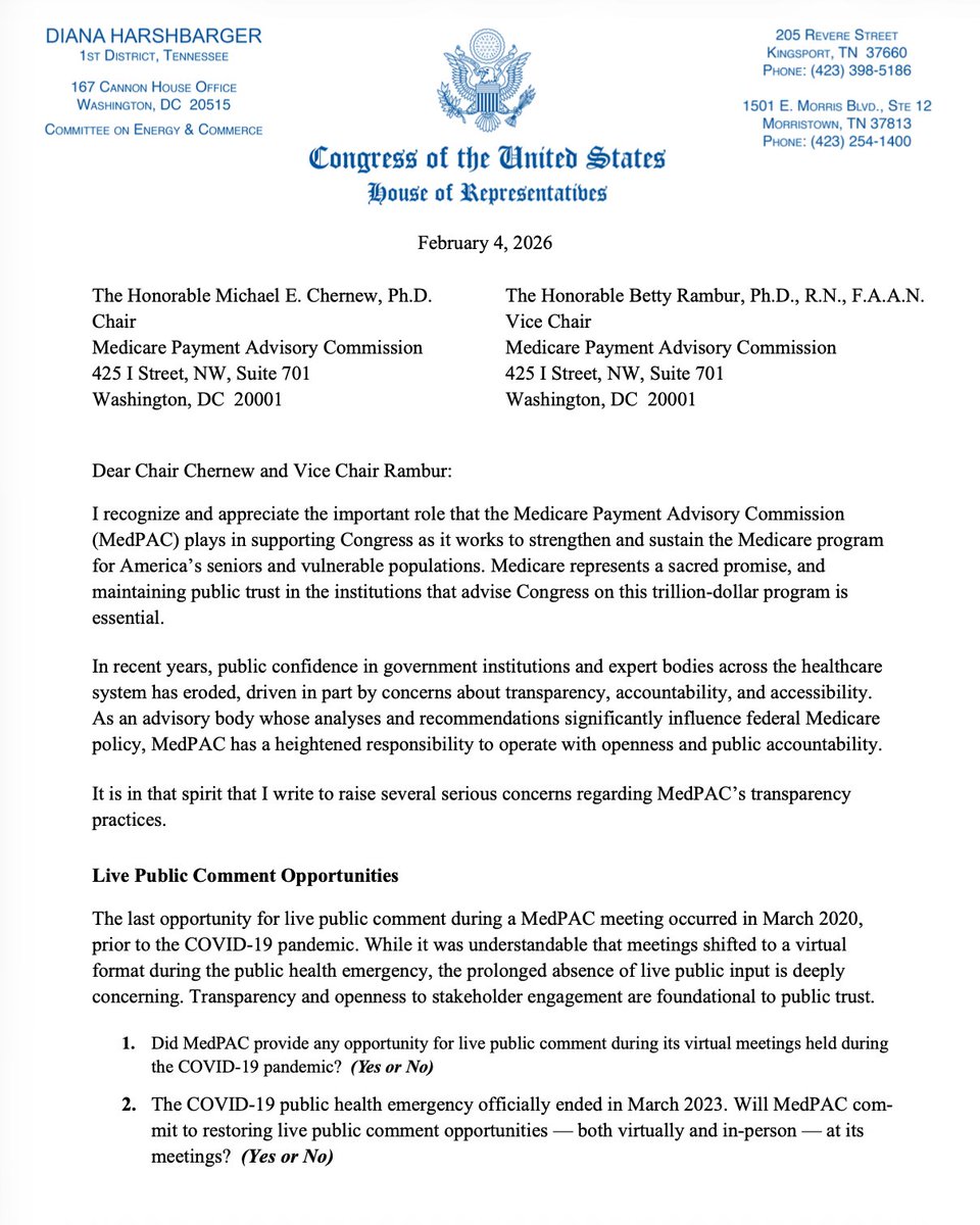 Rep. Diana Harshbarger tweet media