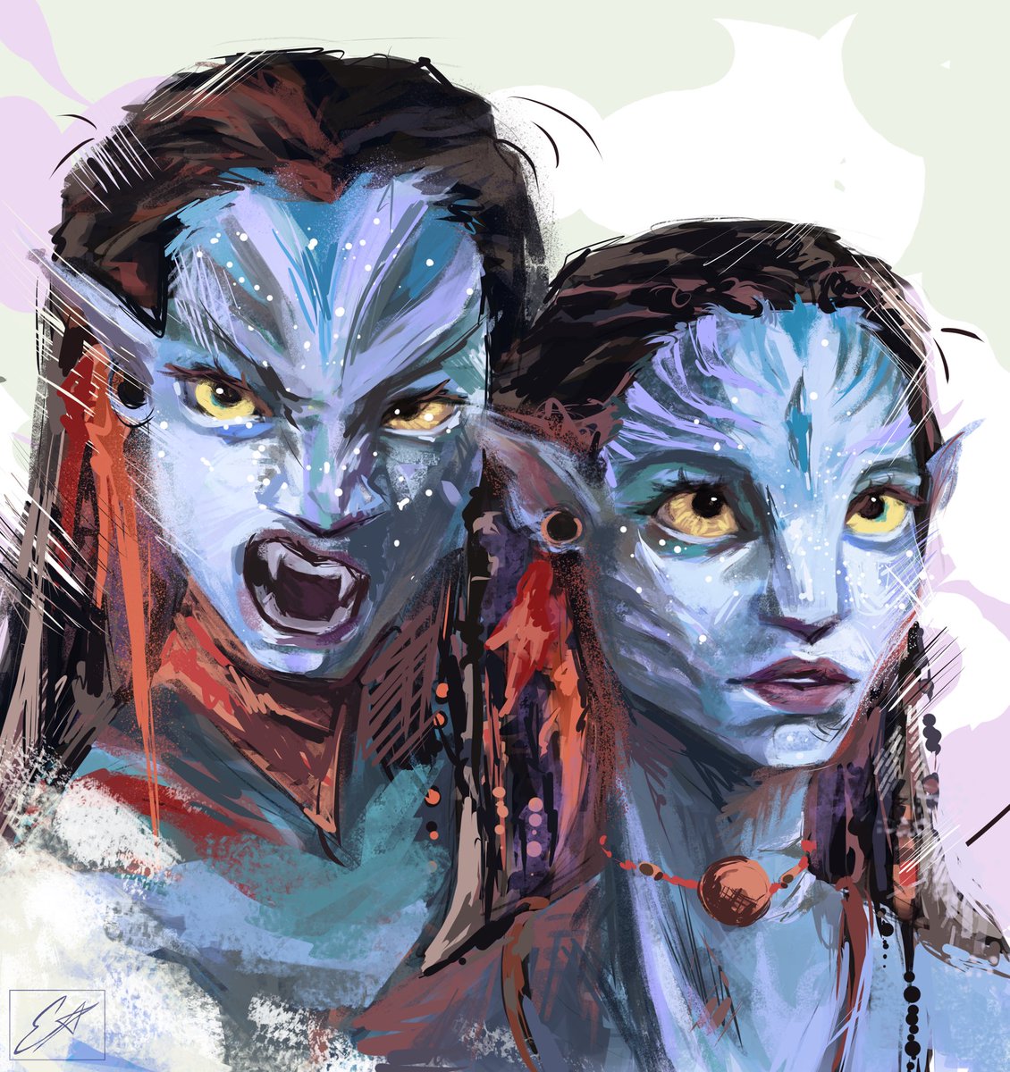 art_esti's tweet photo. Neytiri🌌
#illustration #AvatarFireAndAsh https://t.co/CI07cwlgDE