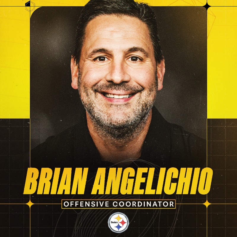steelers's tweet photo. We have named Brian Angelichio offensive coordinator, Danny Crossman special teams coordinator, Joe Whitt Jr. assistant head coach/secondary, Domata Peko defensive line coach and Pat Reilly defensive quality control.