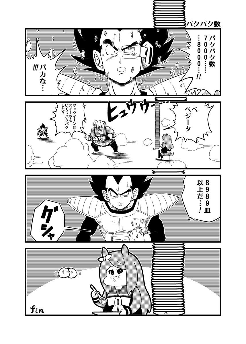 本日のウマ娘4コマ「パクパク数」 