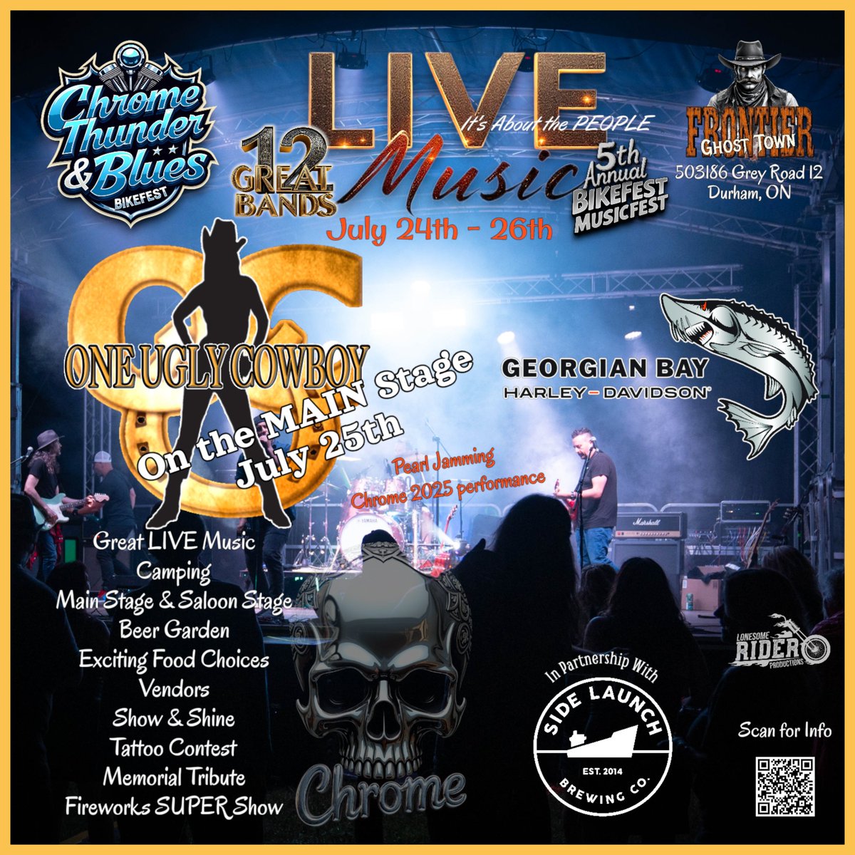 OneUglyCowboy's tweet photo. OUC show announcement! Jane here: Today as I walked past giant snowbanks I was struck with immense anticipation &amp; joy as I thought of SUMMER☀️Me &amp; the boys can't wait to hit the stage Sat. July 25 at Chrome Thunder &amp; Blues BikeFest  
Watch: RING OF FIRE🔥https://t.co/wjhhwULOix https://t.co/Umq7ogBp7o