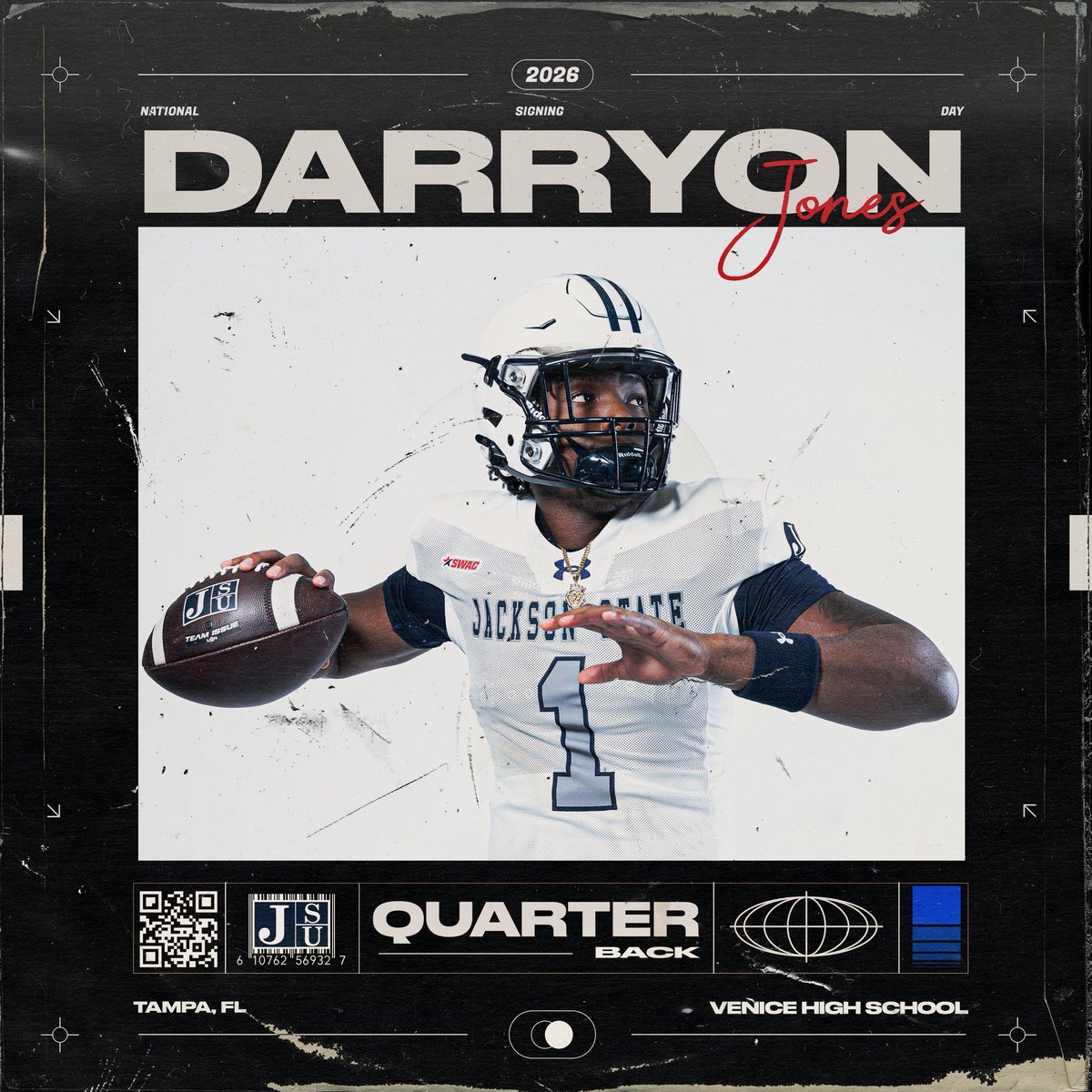 gojsutigersfb's tweet photo. Welcome to Thee Yard Darryon Jones 🔥

#JSUNSD26 #GuardTheeYard https://t.co/Wvx3EXh92L