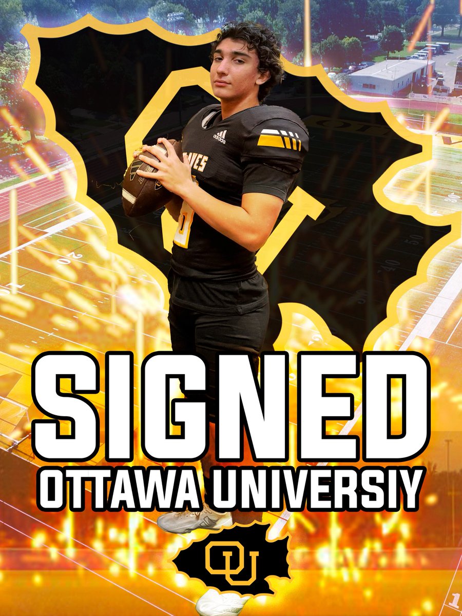 Andrewdelgado08's tweet photo. National Signing Day!!! Great day to be a Brave! Extremely blessed and honored to officially join the OttawaU FAM @Coach__CA @CoachNickDavis @Coach_JohnsonOU #otteron #bravesbond https://t.co/CpvXZWU0tF