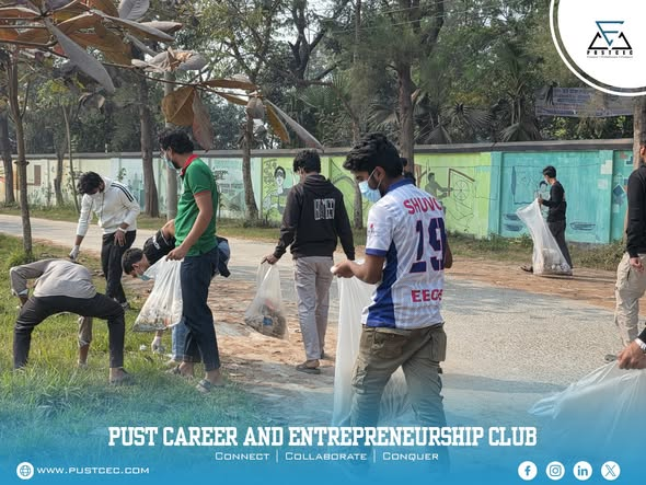 PUSTCEC's tweet photo. Clean Campus, Green Campus 

Under the initiative of Honorable Pro-Vice Chancellor Prof. Dr. Md. Nazrul Islam, the “Clean Campus, Green Campus” program was successfully held at PUST, with active participation from PUSTCEC and other student organizations.

#CleanCampus https://t.co/DERzrjJcur