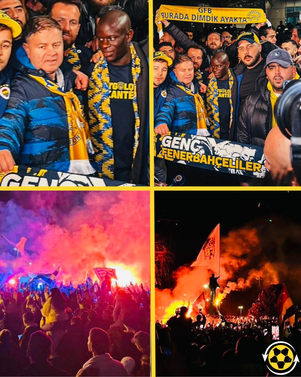 🚨 N’Golo Kanté was welcomed like a hero by thousands of Fenerbahçe supporters upon his arrival in Turkey. 😍🇹🇷

A huge crowd of fans cheered on the French midfielder, which is nothing less than he deserves. 🤩

So glad to see his move finally went through and now he'll give