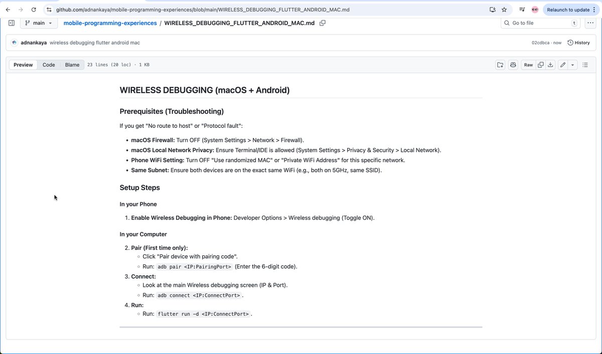 If you are building mobile app with flutter and want to debug the app on your physical device via wifi you can use following guide. 

From my mobile development experiences:

github.com/adnankaya/mobi…