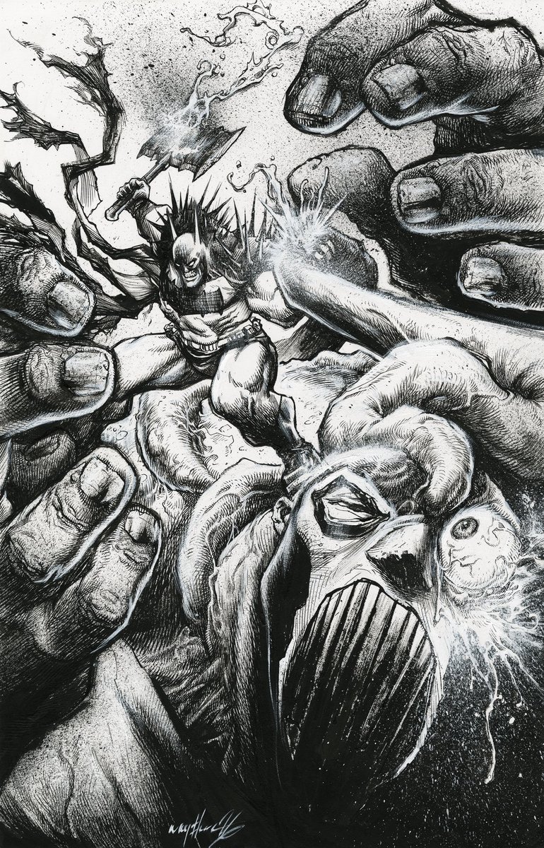 WAYSHAK's tweet photo. The Absolute Batman and Bane dancing with the devil in the pale moonlight.  

A commission.

@Ssnyder1835 

#absolutebatman #batman #bane https://t.co/g8be1frli7