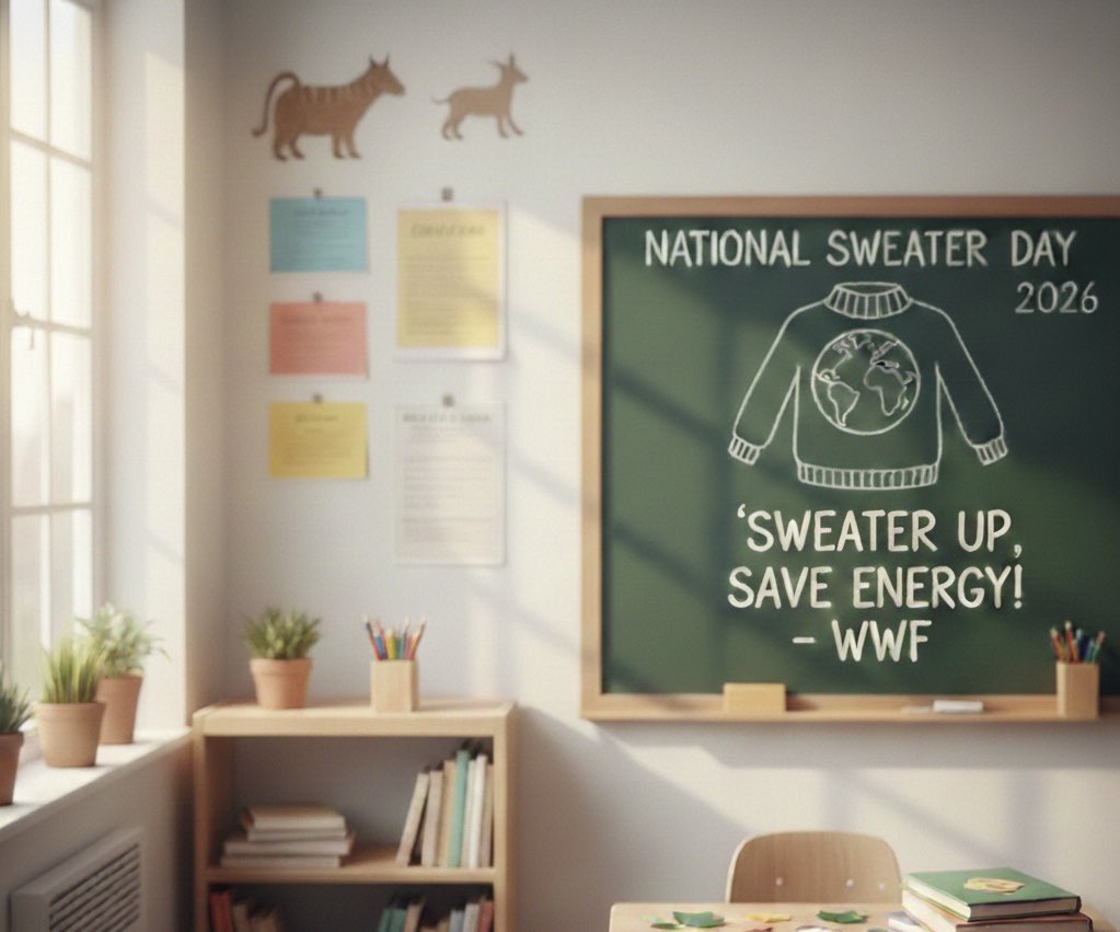 Tomorrow, <a href="/StBernaDPCDSB/">St.Bernadette DPCDSB</a> will be turning down the heat to help celebrate National Sweater Day! ❄️