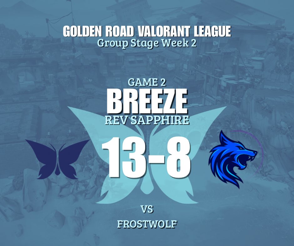 🏆 GOLDEN ROAD VALORANT LEAGUE GROUP STAGE

2 victoires pour la #REVSAPPHIRE pour cette deuxième semaine ! GG à nos joueurs exceptionnels 💙

#valorant #esport #EvolversEsport