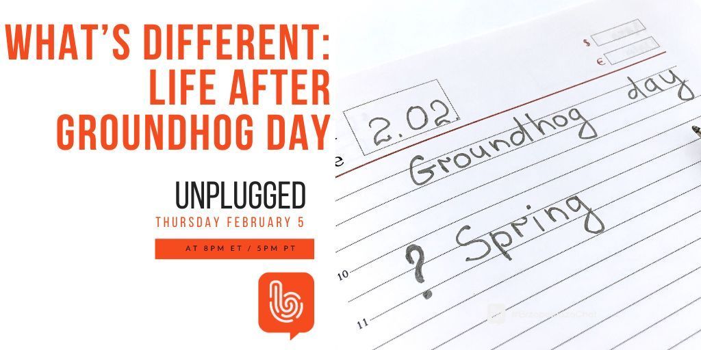 Bizapalooza's tweet image. How do you stay motivated when the “new year energy” wears off? 

This Thursday on #BizapaloozaChat UNPLUGGED

👉  What’s Different: Life After Groundhog Day 

Join us on 2/5 at 8pmET/5pmPT! 

#lifetips #Planning #changemanagement #growth #personaldevelopment