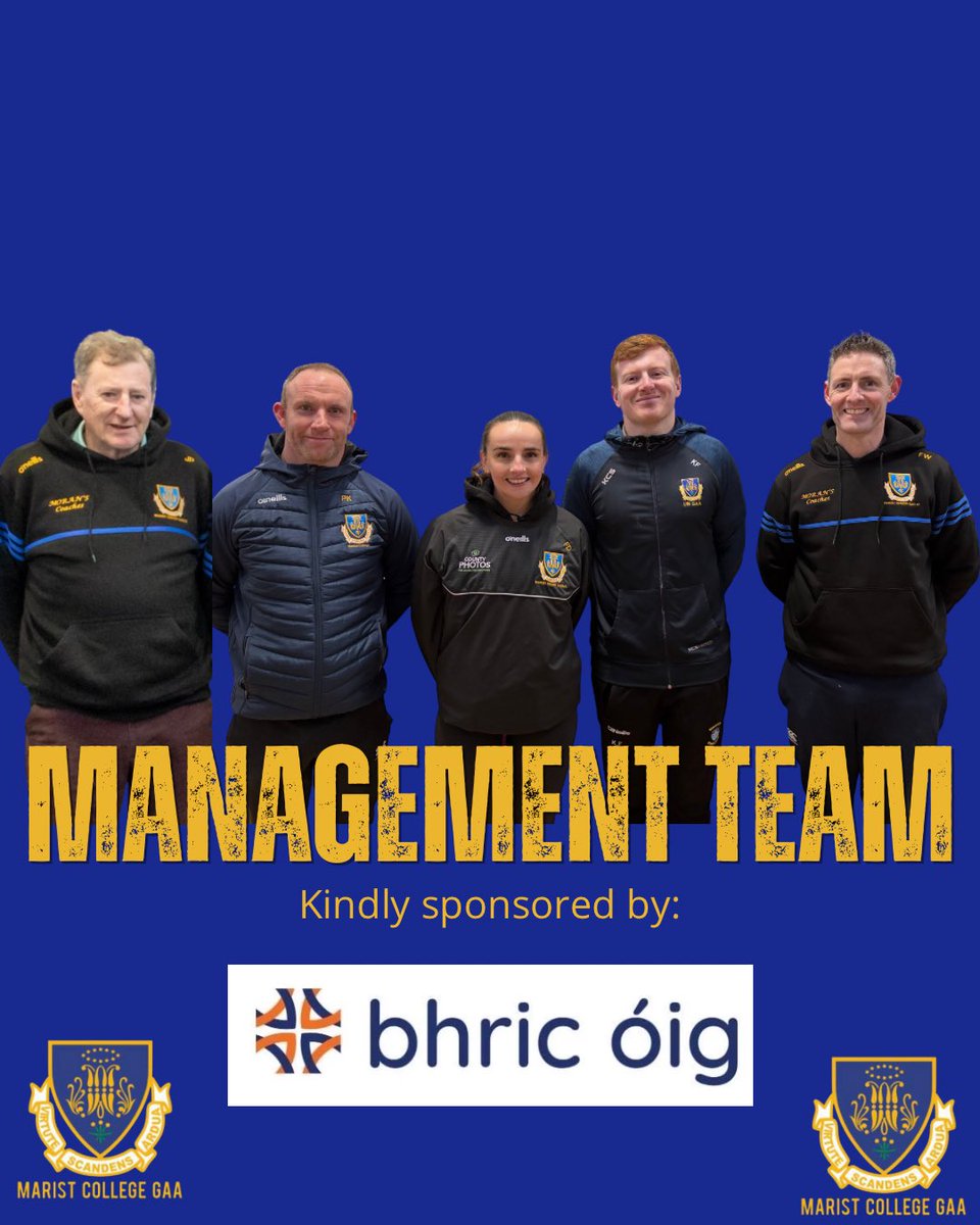 A massive thank you to one of our main sponsors, Bhric Óig — proud sponsors of our fantastic management team. Your support means everything as we build towards the final 💙💛