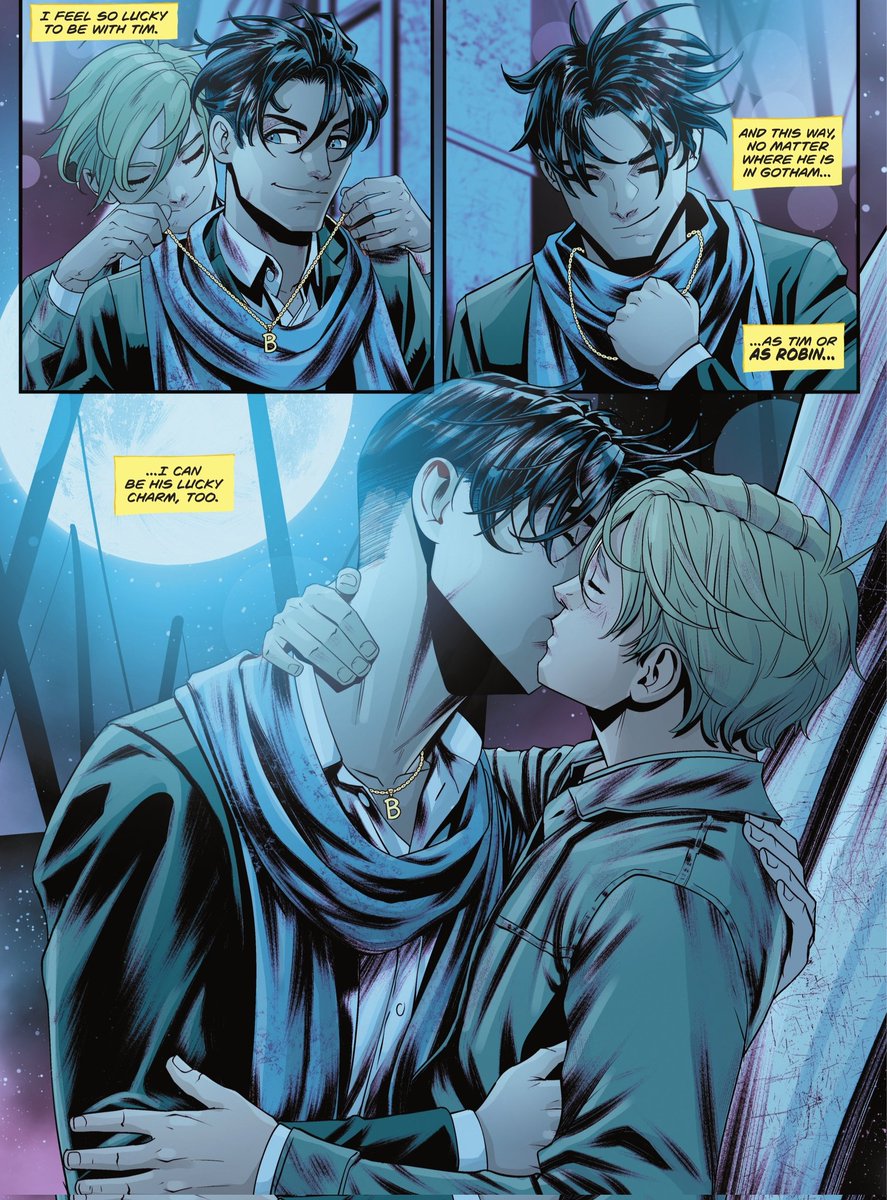 ok so bernard *knows* that tim is robin. like, i don't think that's up for debate. also look at them lol 

awww what a swet way to go to hell