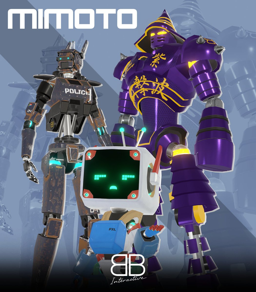 KamikazE_Chan's tweet image. The collection of robot model sets for MIMOTO for VRChat is growing steadily 🥂