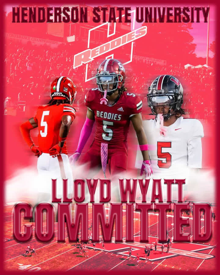 Canthold5ivve's tweet photo. Blessed to say that I will be committing to Henderson state university thank u god.#AGTG 
@LHHS_FOOTBALL 
@__CoachRoss 
@CoachStewLH 
@coachmurph__ https://t.co/7Ur53Vc9jS