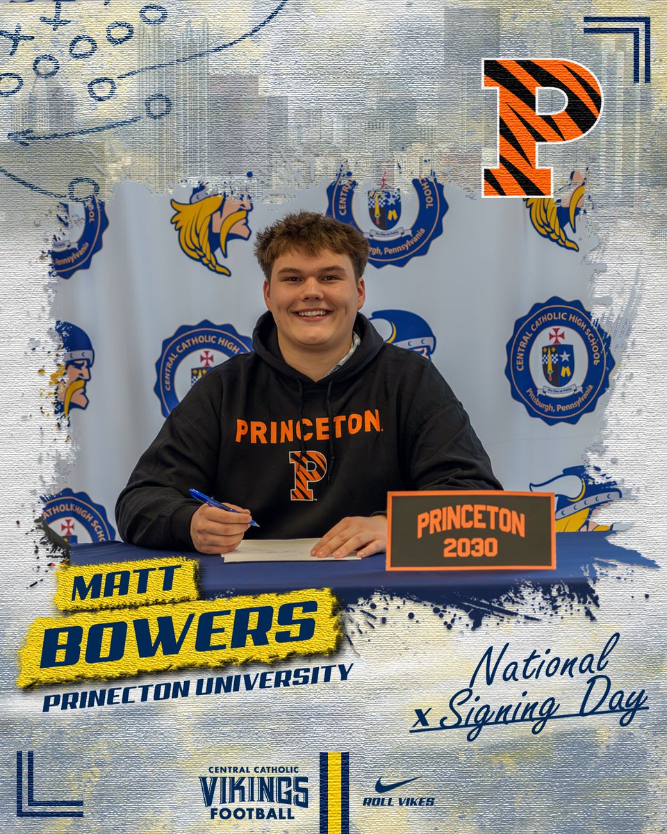 PCC_FOOTBALL's tweet photo. Signing ✍️ Day 📆 
💫Dreams to Reality🏈📄🖋 Congratulations @MattBowers52  Locked in 🔒 #Committed #MenofCentral #RollVikes https://t.co/H6Fs6izPl7