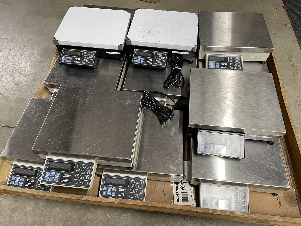 CCScale's tweet photo. Getting some rental scales ready for a local customer to rent for a week.  With these, you can quickly count all those parts on your shelves and save money by not having to purchase a bunch of scales. Contact us ASAP to get on the scale rental schedule! https://t.co/F5em0DRQCG
