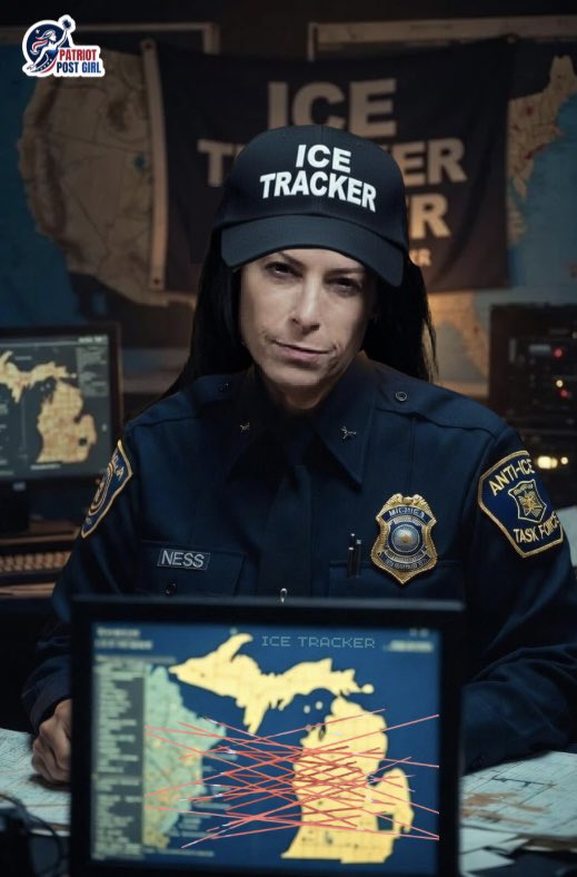 PatriotPostGirl's tweet photo. While she should be fighting crime for Michigan constituents, nefarious AG Nessel has instead launched an ICE tracker to monitor ICE agents. Sounds more like a way to mobilize dangerous protests to me. 

#DontMinnesotaMyMichigan
#NastyNesselTipline
#NefariousNesselICETracker https://t.co/OYvKbnvT10