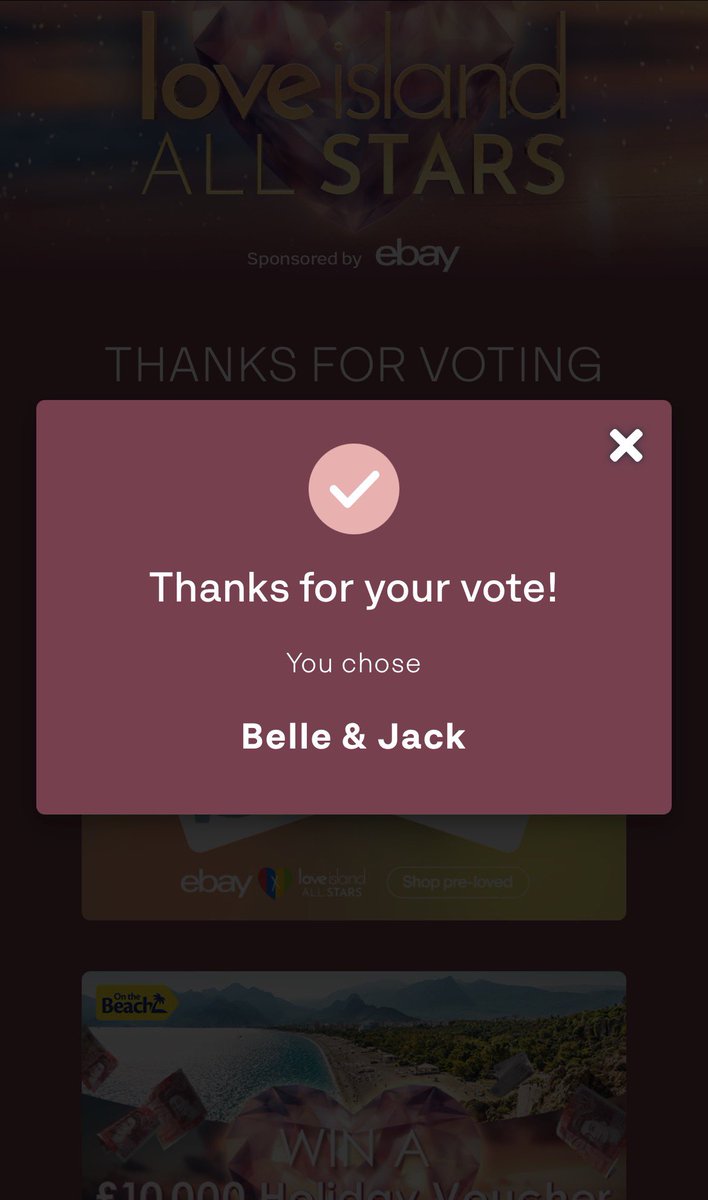didn’t think i’d be voting for jack but anything for belle #loveisland #LoveIslandAllStars