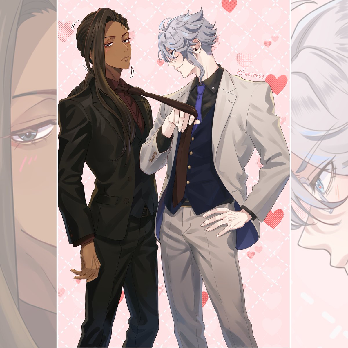 JamiAzu 
i know it's not time but i won't have time so take it or leave it (?)
#twst #ValentinesDay 🐍🐙